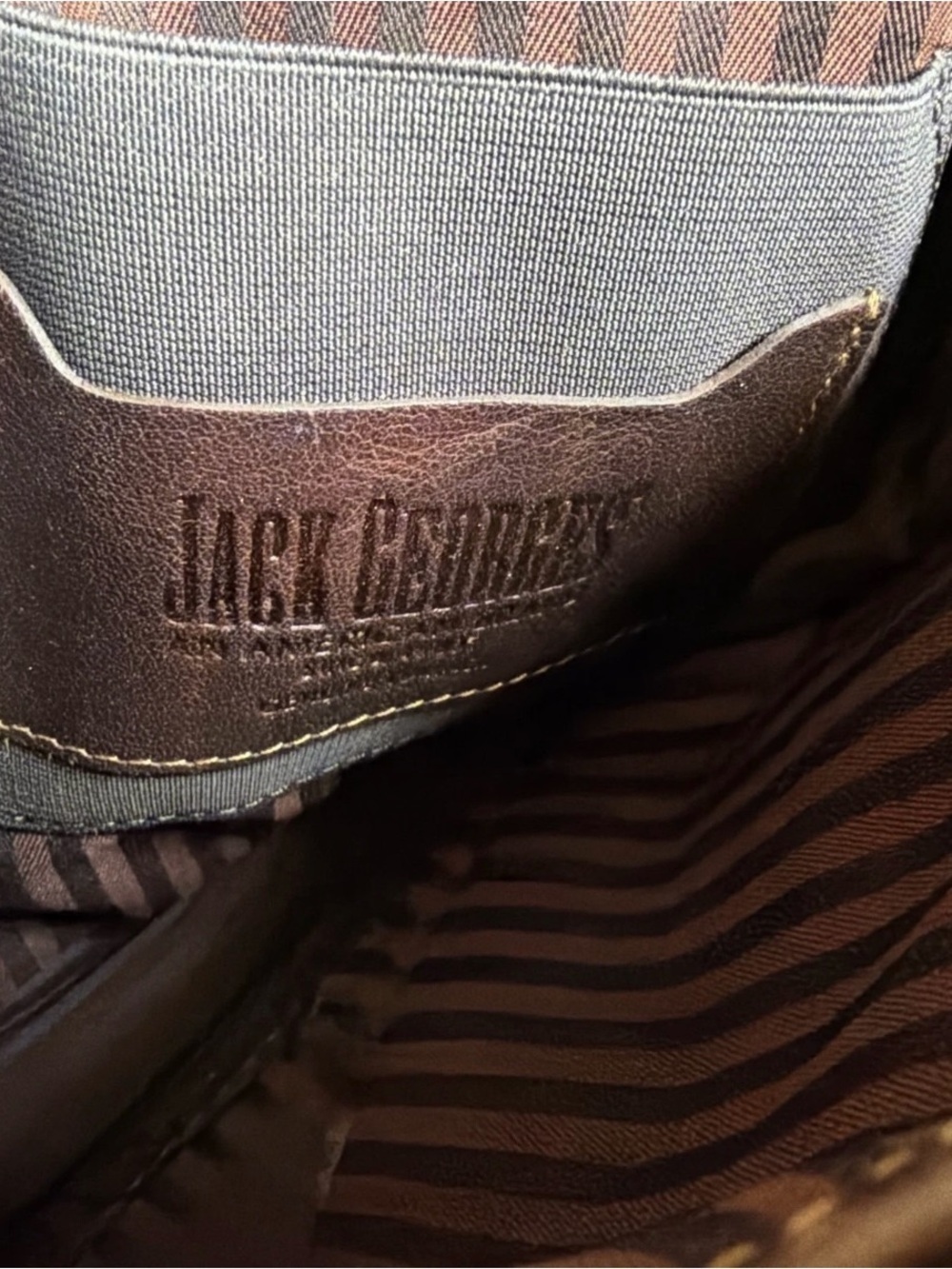 Jack Georges Voyager Convertible Small Backpack Brown Buffalo Leather Zip Close - Picture 11 of 14